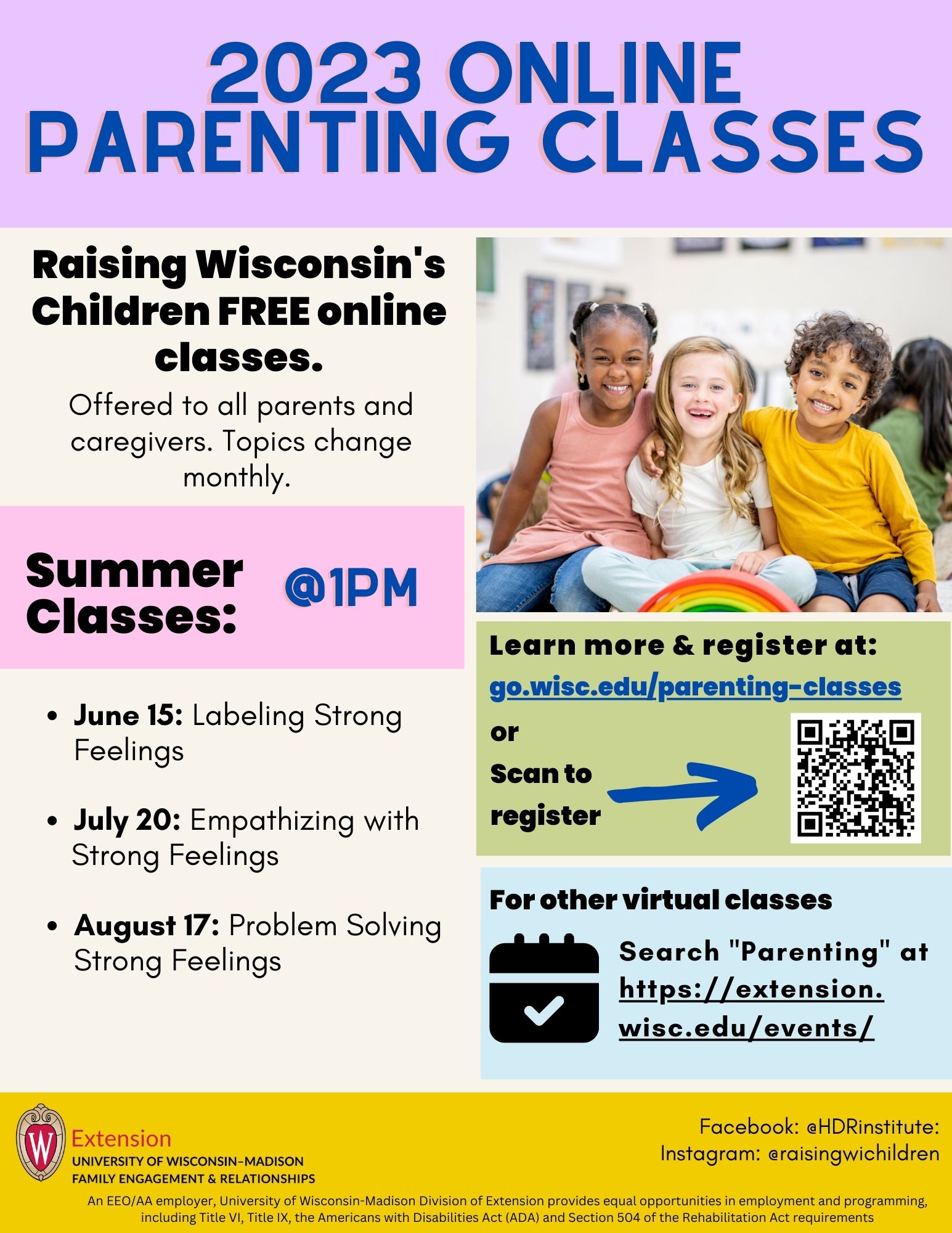 Summer 2023 Free Online Parenting Classes – Extension Racine County