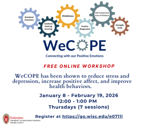 WeCOPE Workshops – Learn skills to boost your mood and cope with stress